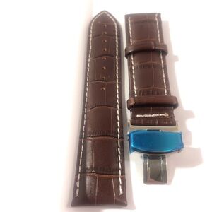 NWOT Genuine Leather deployment clasp buckle replacement band